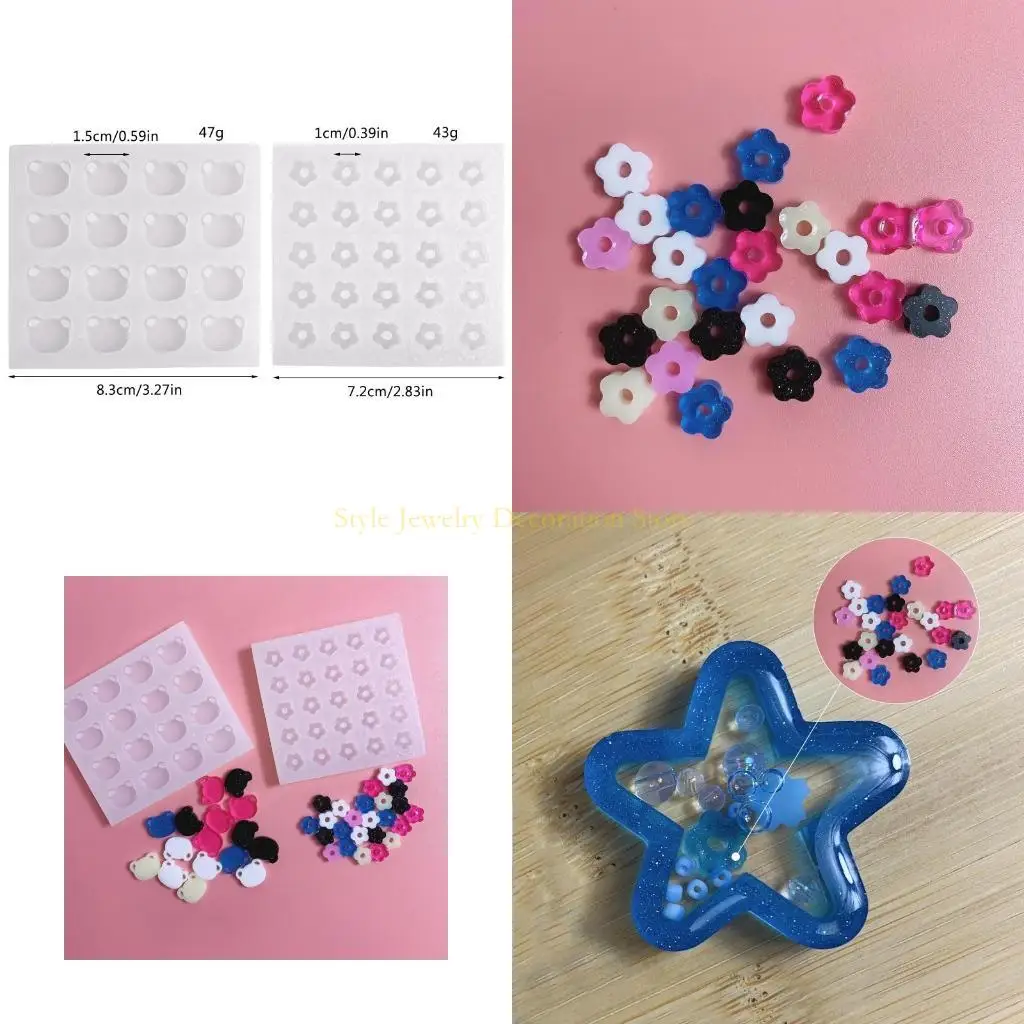 

D46E Bear Keychain Mold DIY Pendant Jewelry Epoxy Resin Crafting Molds