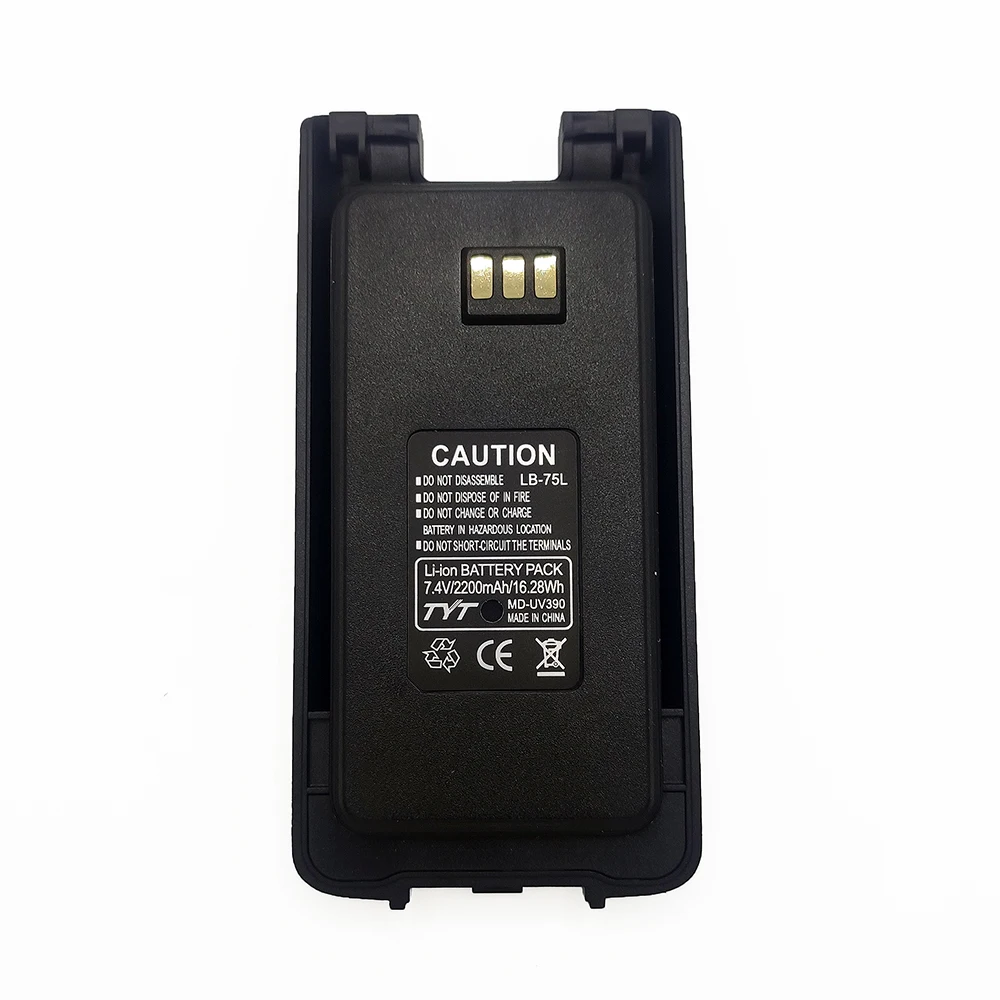 MD-UV390 Plus Walkie Talkie Batería de iones de litio de 2200 mAh Compatible con batería de radios bidireccionales TYT MD-UV390 MD-UV358