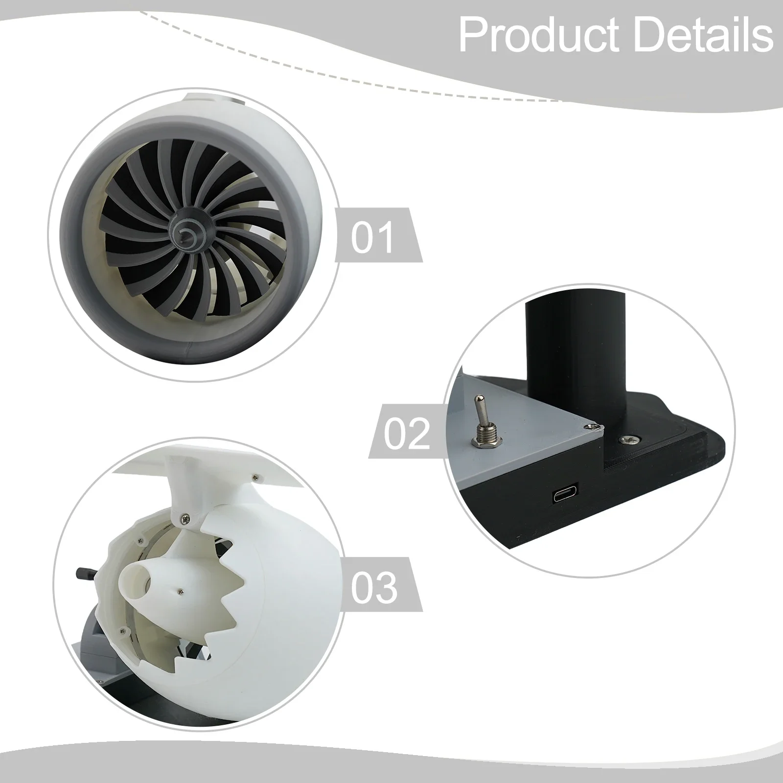 Инновационные настольные USB-вентиляторы Turbo Jet, предназначенные для оптимизации воздушного потока в креативных моделях или в качестве увлажнителя.