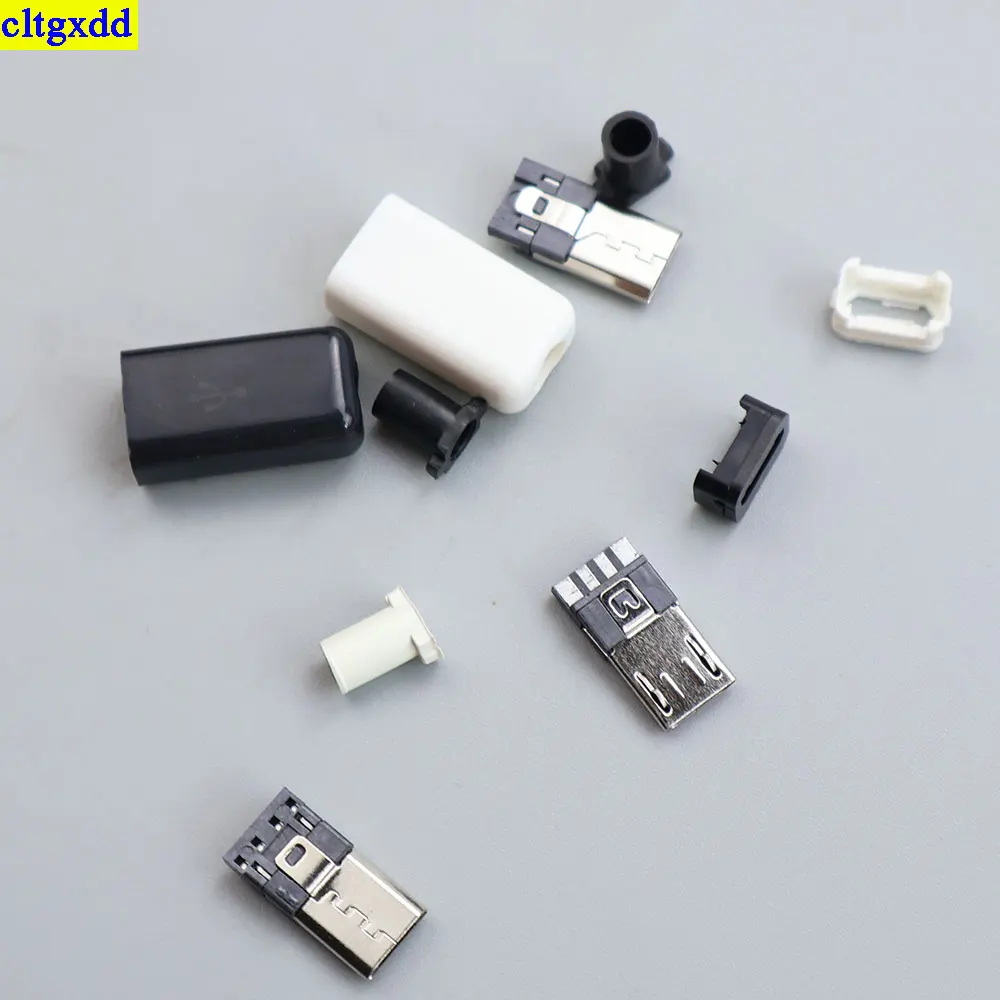 cltgxdd 10 компл. Micro USB сварочный тип штекер 4-контактный 2A сварочный разъем DIY кабель для передачи данных аксессуары набор из четырех предметов