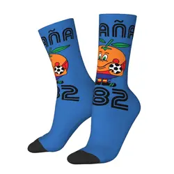 Colorful Naranjitos Basketball Socks Espana 82 Spain Mascot 1982 Soccer Football Polyester Crew Socks for Women Men