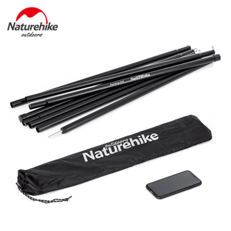 Naturehike 2-2.4 متر خيمة المظلة أقطاب للطي أنبوب حديد مجلفن المظلة القطب دعم القطب المأوى التخييم في الهواء الطلق اكسسوارات