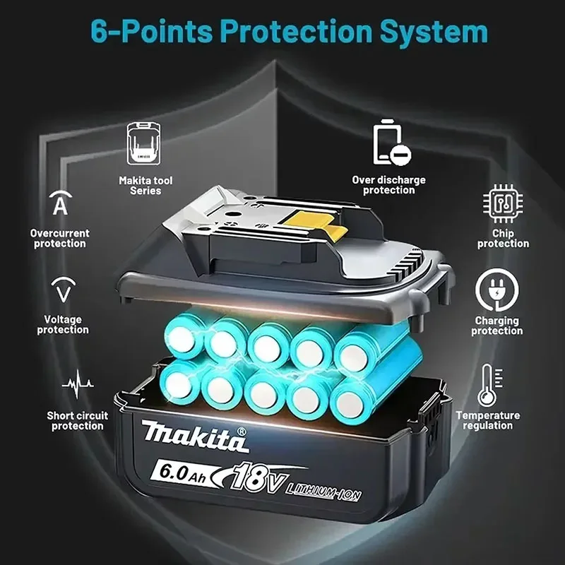 Makita BL1860 BL1850B BL1850 BL1840 BL1830 Screwdriver Battery & Charger 18v Makita Replacement Power Tool Batteries