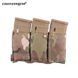 Emersongear M4 Triple Magazine Pouch 556 Mag Bag Hiking Sports Training MOLLE Airsoft Hunting Pocket Outdoor Nylon EM2388