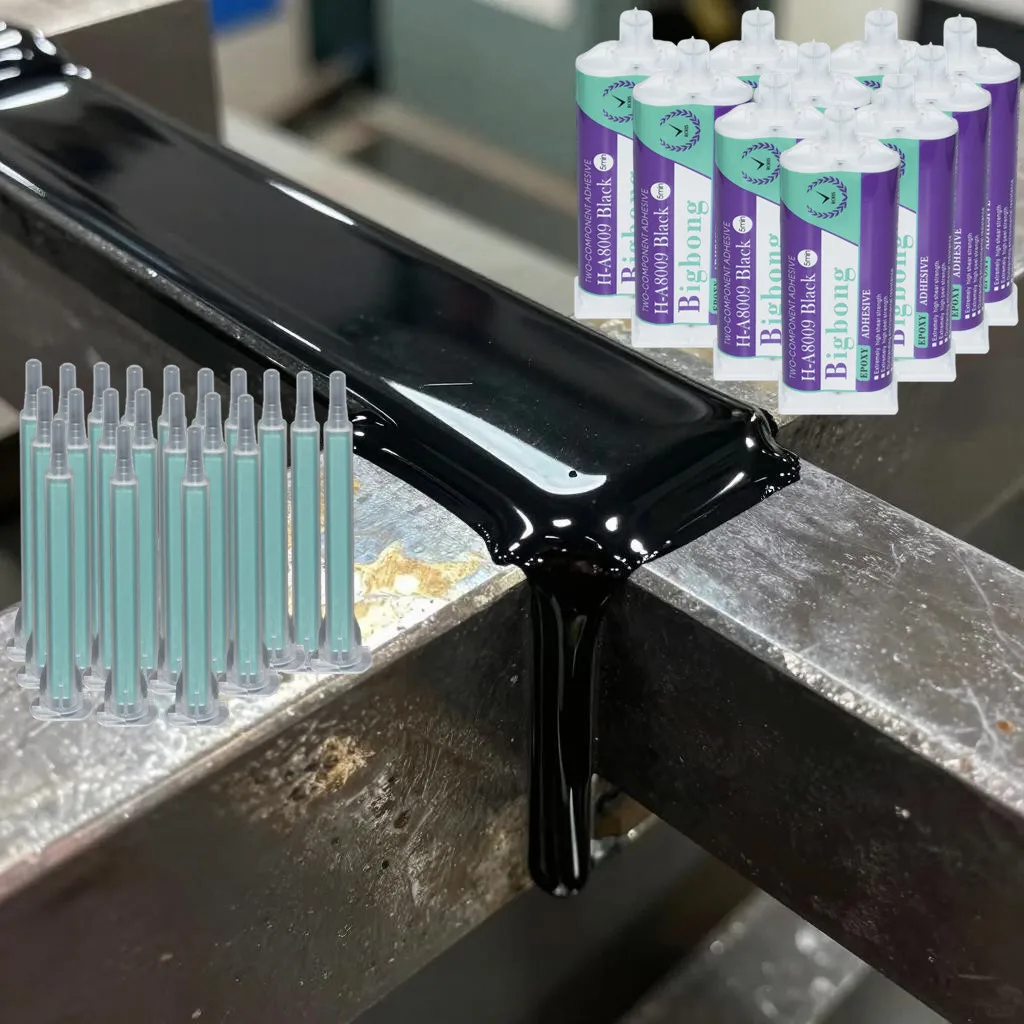 

20pcs Static Mixing Nozzle and 10pcs Epoxy Resin 50ml 1:1 Black AB Glues Structural Adhesive for 50ml Caulking Gun 1:1 Glue Gun