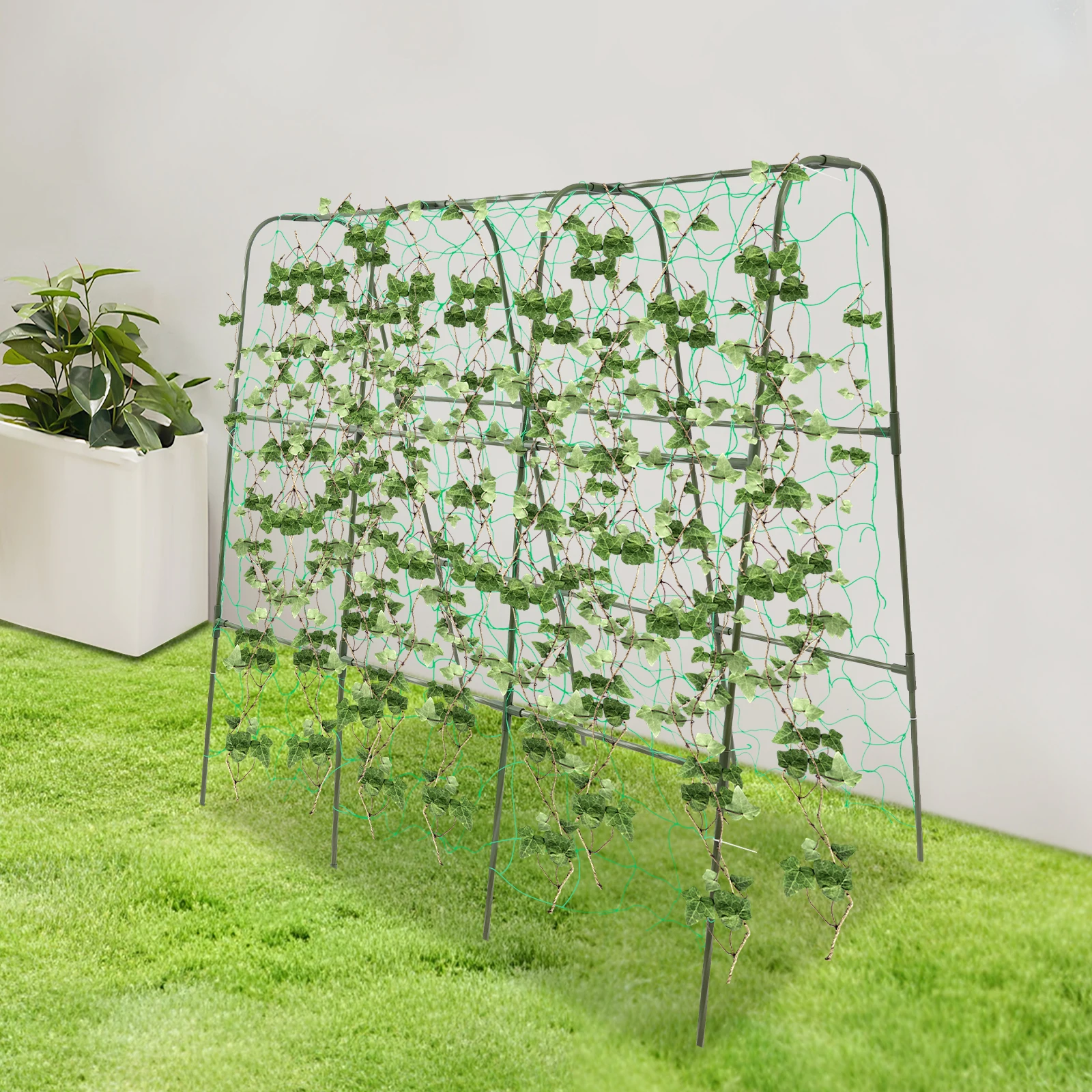 정원 아치 터널 격자 녹 저항 식물 등반을 위한 야외 오이 격자 농지를 위한 강력한 구조