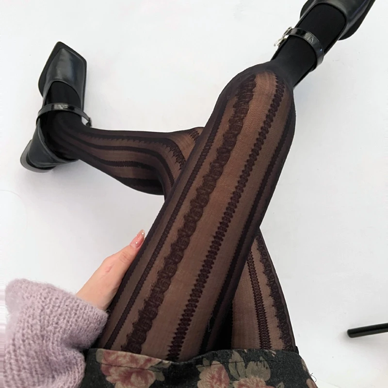 Lolita Style White Tights Women Charming Slim Pantyhose Woman Fashion Summer Spring Lace Bottomed Leggings Ladies Sweet Hosiery