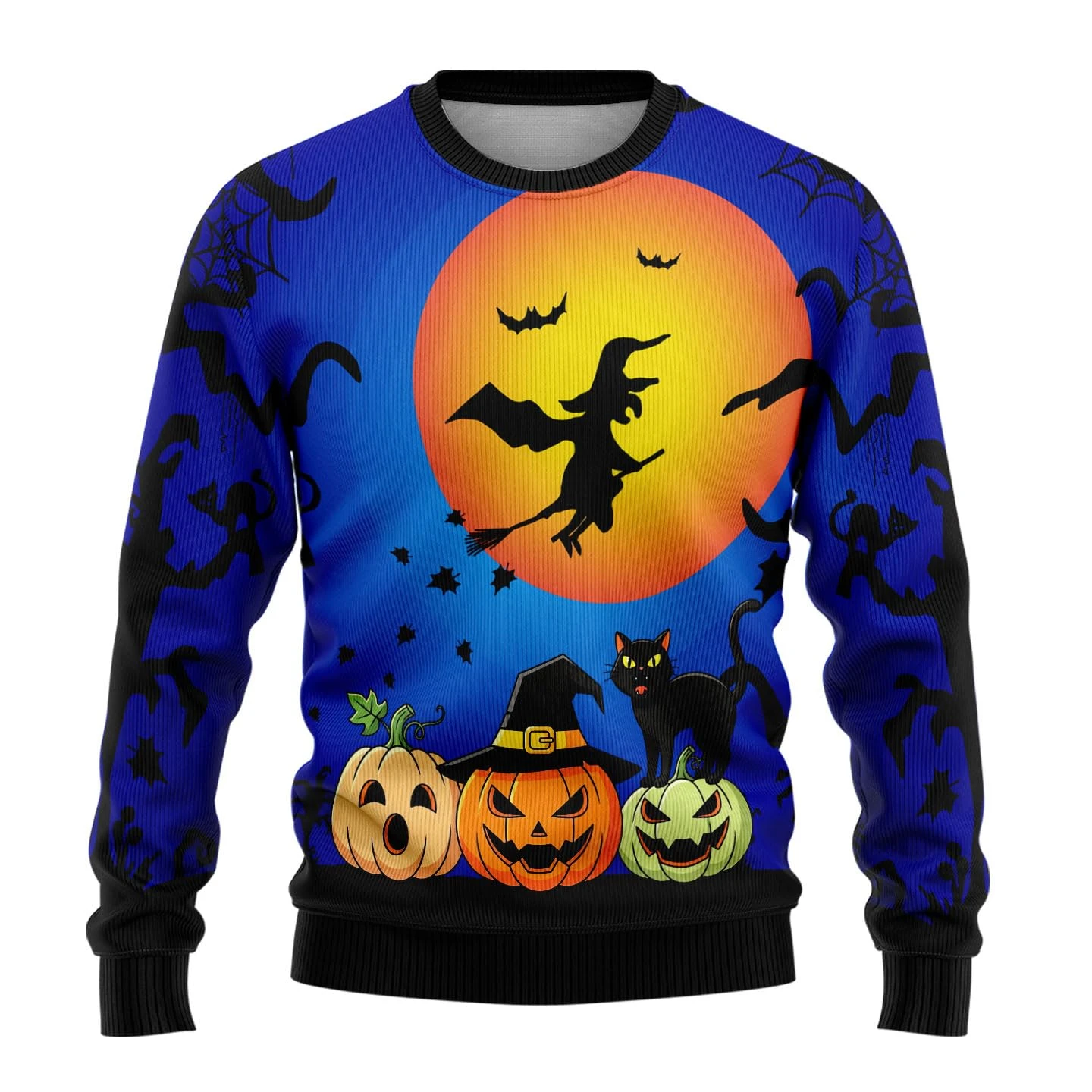 Chandails d'halloween pour femmes, vêtements citrouille effrayante, sweat-shirt à col rond, pulls unisexes pour hommes, manches longues, cadeaux amusants