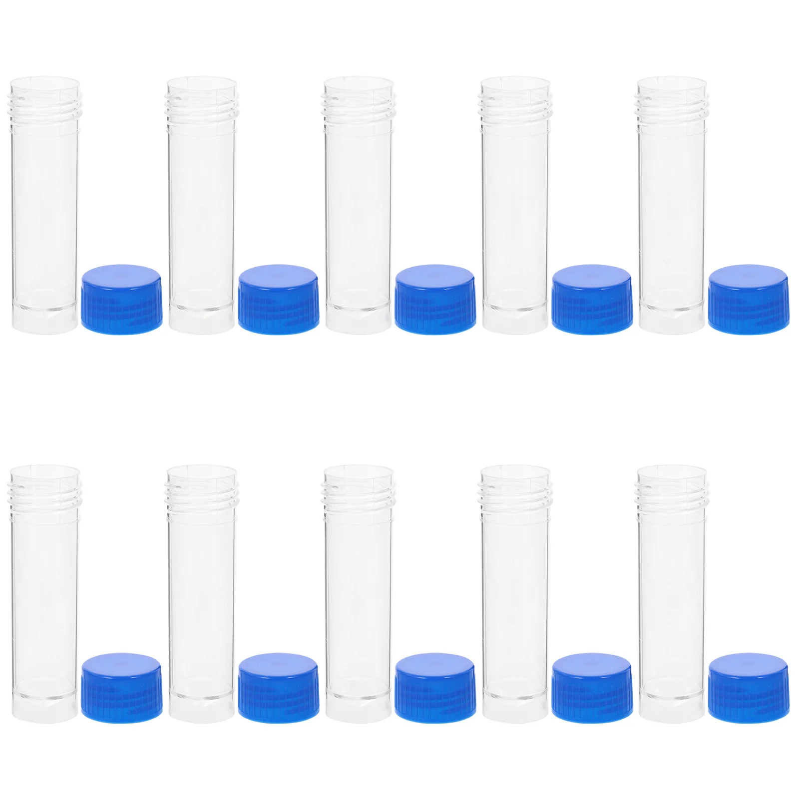 

10 PCS Test Tubes with Lids Urine Container Vial Containers Medical Cover Disposable