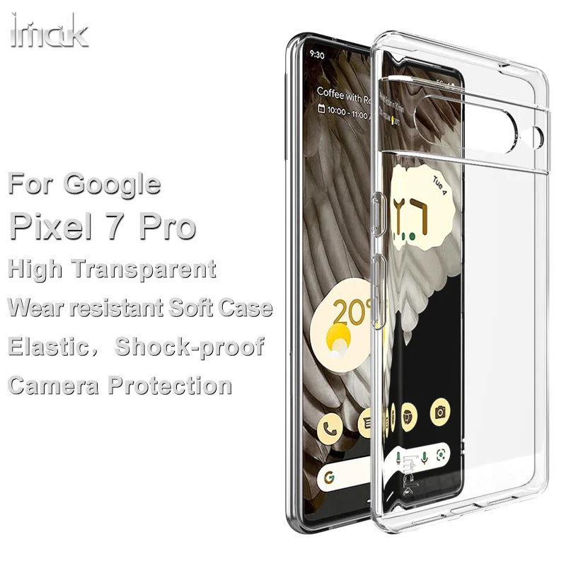 For Google Pixel 7 Pro Case IMAK Ultra Thin Soft Clear Back Cover Phone Cases Funda For Google Pixel 7 Pro Protector чехол
