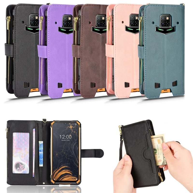 For Doogee S88 Plus Premium Anti-Slip Lanyard All-in-One Shockproof Card Slot Leather Case For Doogee S88 Pro S88 Pro S88 Case