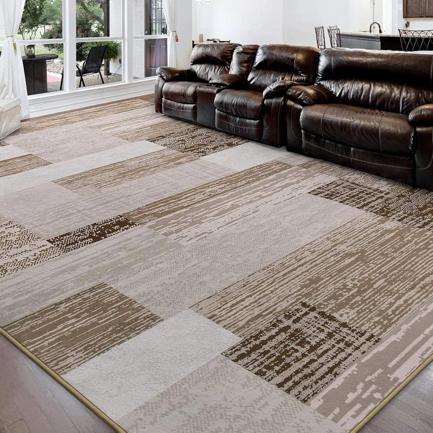 2026 The Light Luxury and Simple Living Room Carpet Is Anti-slip and Machine Washable. It Is a Large-area Fully Covered Carpet