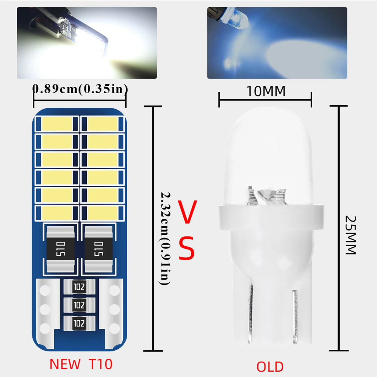 10x T10 W5W 168 194 led lamp bulb Canbus License plate light Led Interior lights Reading lighting position light clearance lamps