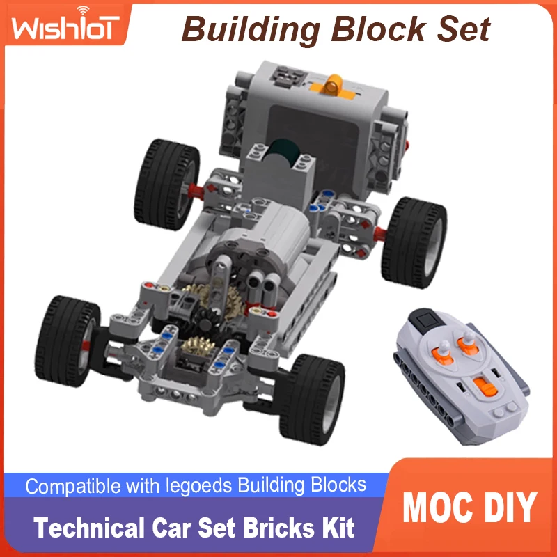 

4WD Technological Building Blocks DIY Cars Parts Mechanical MOC Bricks Assembled Model Toys Gift