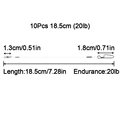 10Pcs 18.5cm