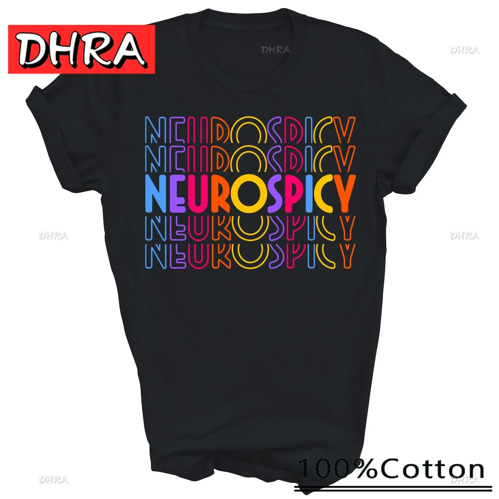Neurospicy Neurodiversity Autism Awareness Adhd Unisex Shirt Geschenk Lustige Kleidung Niedliche kreative frische Top Anime Kompression