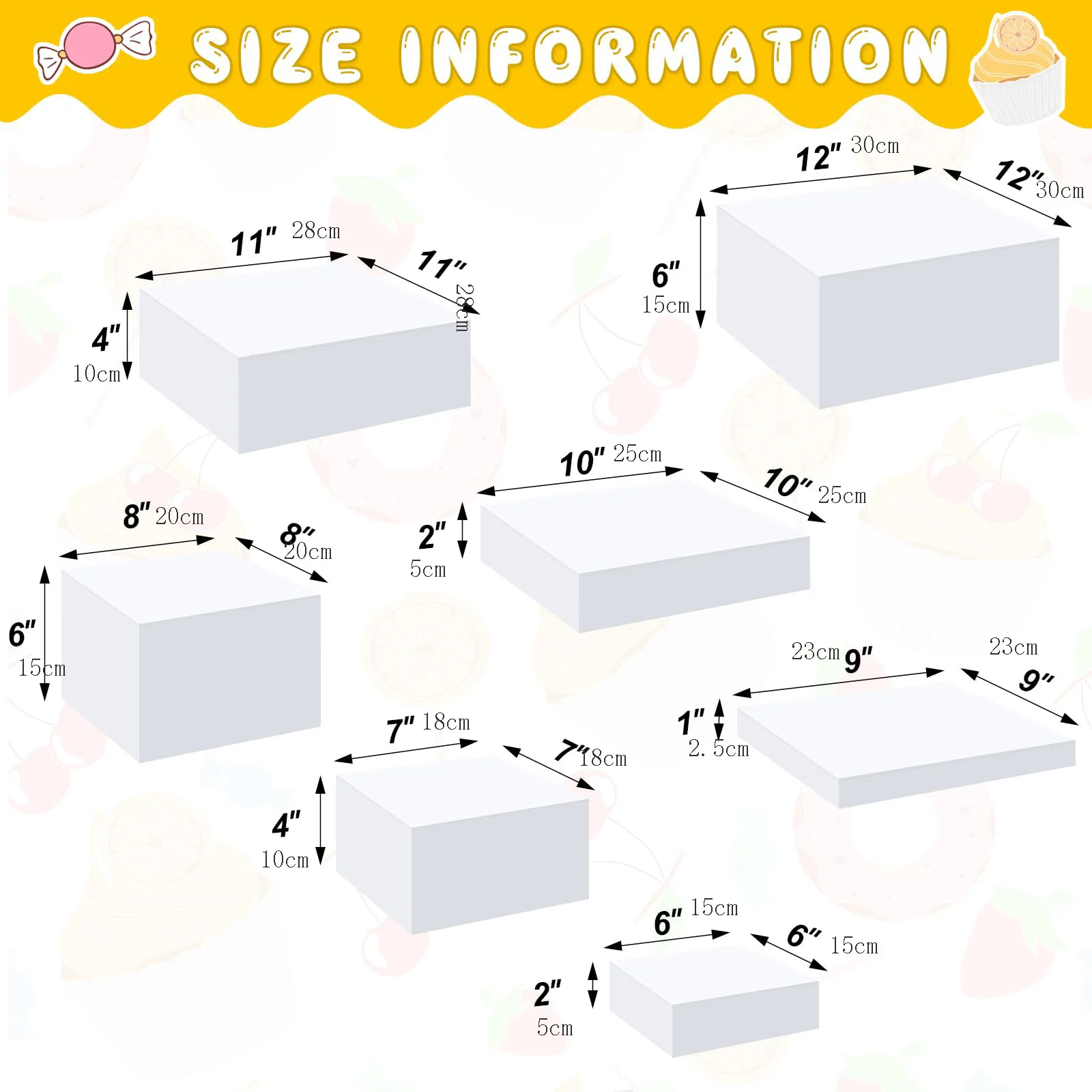 7 Buffet Riser Sets Acrylic Display Boxes Buffet Table Food  5 Side Display Cubes