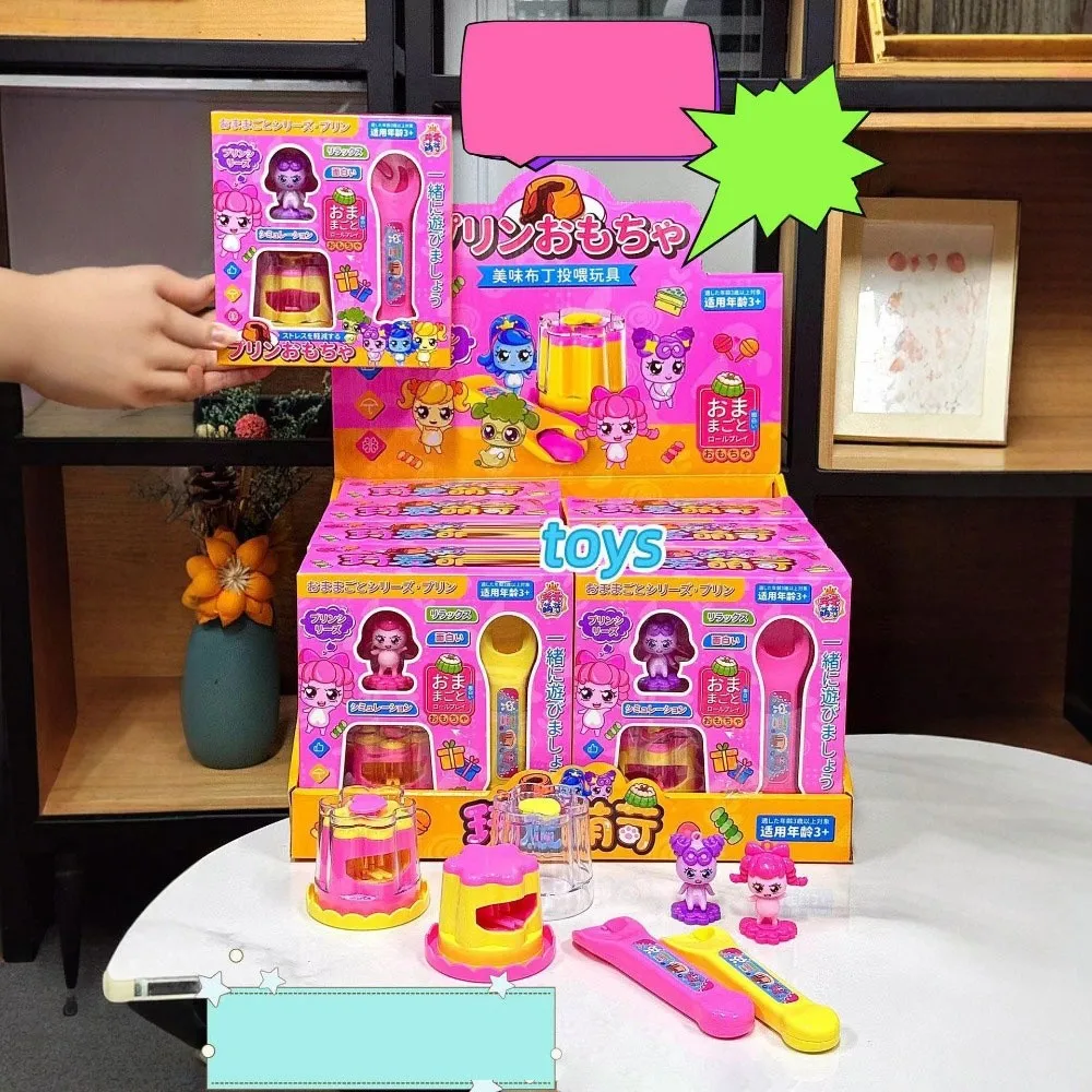 Qiai Mengke Giocattolo per l'educazione precoce giapponese Simulazione Gioco di ruolo alimentare Caratteristica Giocattolo per l'alimentazione alimentare Giocattolo per l'alimentazione del budino in stile casa da gioco