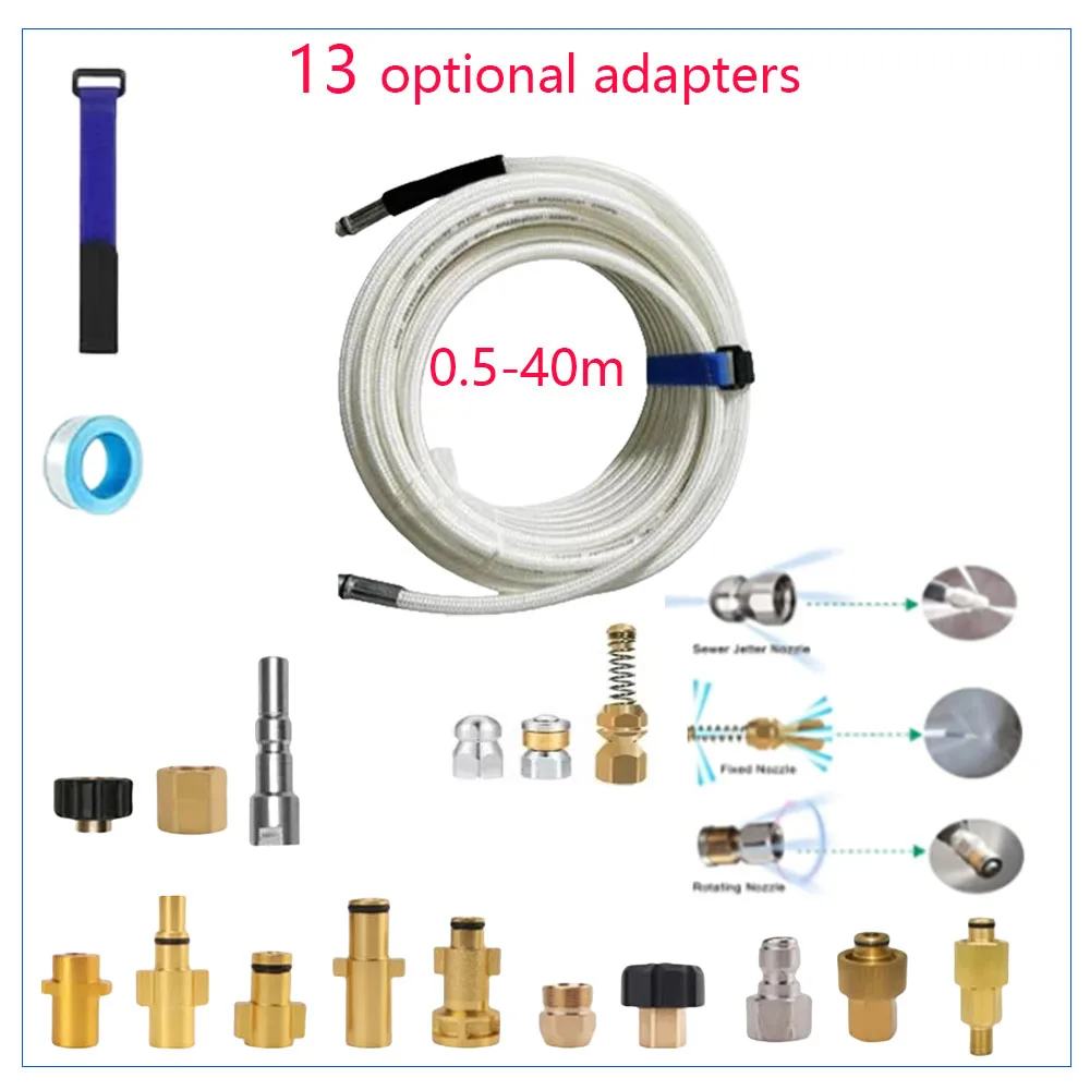 

0.5~40m High Pressure Water Cleaning Hose Pipe Cord Pressure Washer Hose Extension Hose for Karcher Bosch Black & Decker Makita