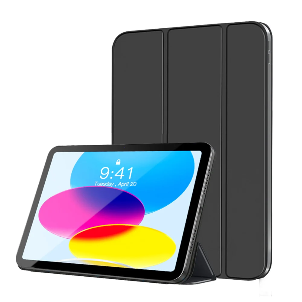 

Для iPad 10-го поколения 10,9 дюймов (выпуск 2022 г.) A3162 A3166 Тонкий защитный чехол с автоматическим режимом сна/пробуждения, несколько углов обзора