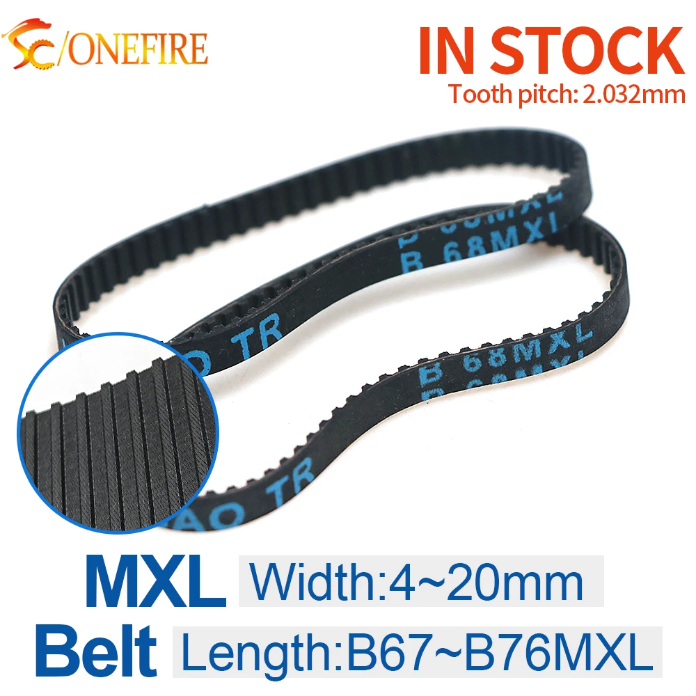 MXL Timing Belt B67/68/69/70/71/72/73/74/75/76 MXL Belt Width 4~20mm Synchronous Rubber Pitch 2.032mm For CNC
