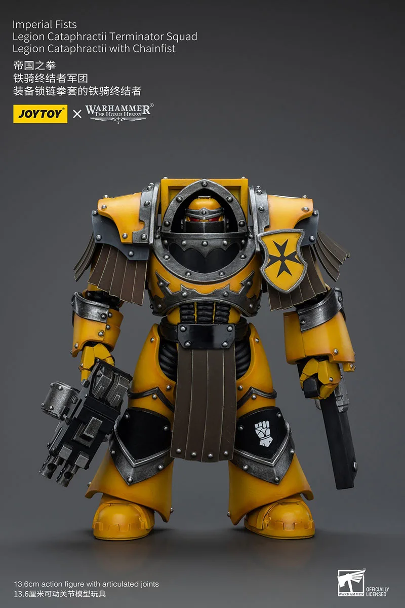 JOYTOY Warhammer 30K 1/18 Imperial Fists Legion Cataphractii Terminator Squad Figurka Akcji Gra Wojskowa Figurka Żołnierza Zabawka