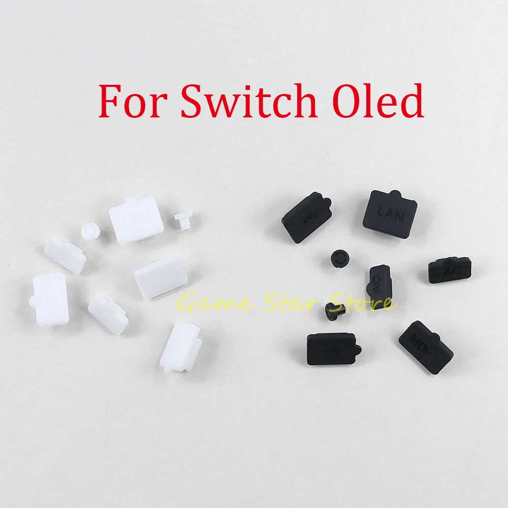 

100sets For Nintendo Switch OLED Dust Plug Dustproof Kit Silicone Dust Stopper Cover For Switch Lite Game Console Accessories