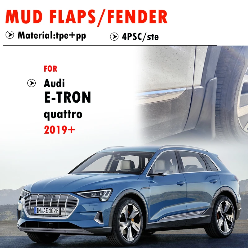 

FOR Audi Etron quattro E-TRON Mudguard Fender Mud Flaps Guard Splash Mudflaps Car Accessories 4pcs 2019 2020 2021 2022 2023 +