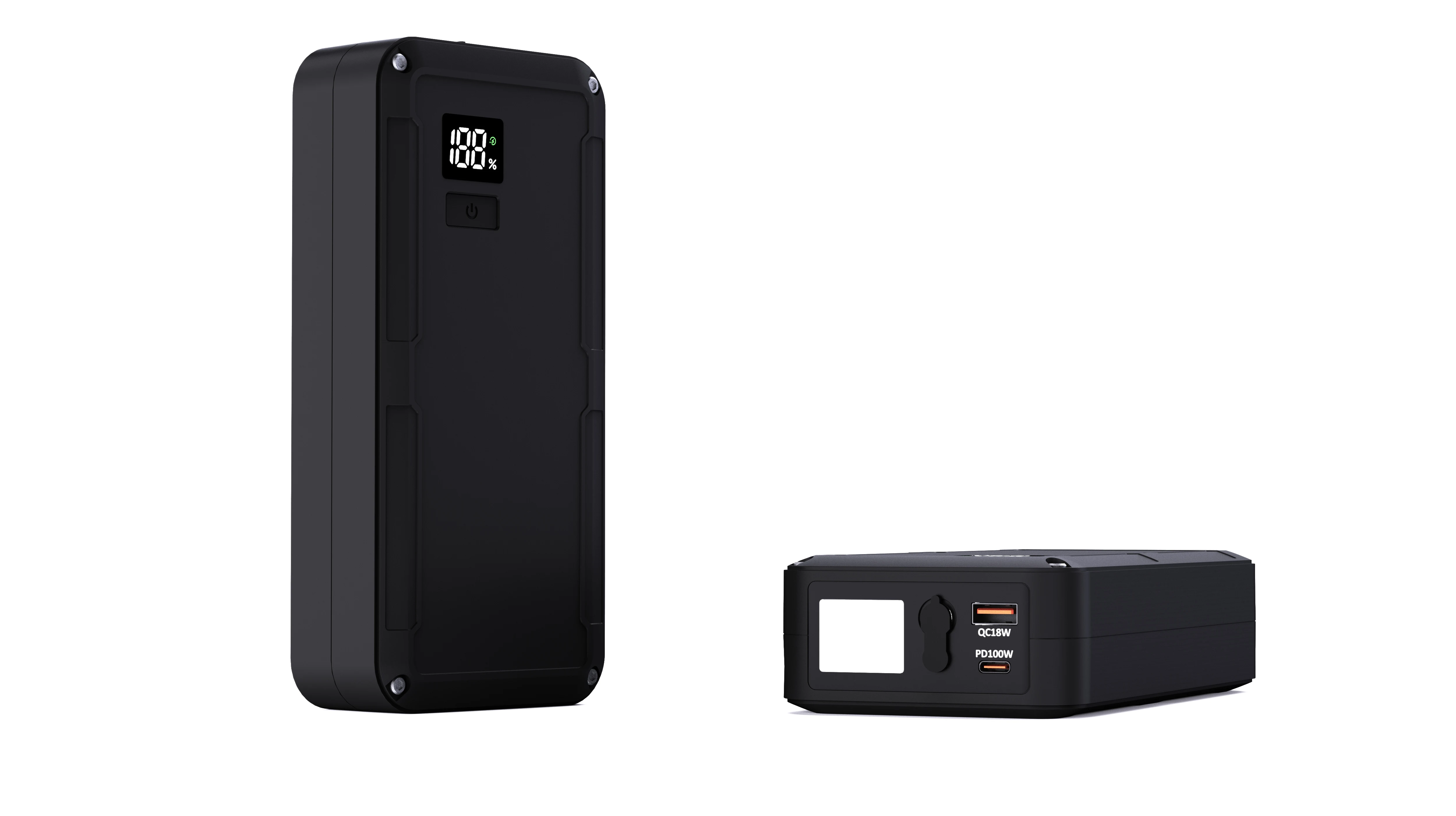 

20000mAh Car Jump Starter with 2000A Peak Current, PD100W Fast Charge, DC12V Output & LED Light for 12V Petrol/Diesel Cars