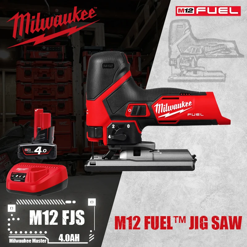 Milwaukee M12 FJS/2545 комплект M12 топливо™Бесщеточная Беспроводная Лобзиковая пила 12 в литиевые электроинструменты 3000SPM с зарядным устройством для аккумулятора