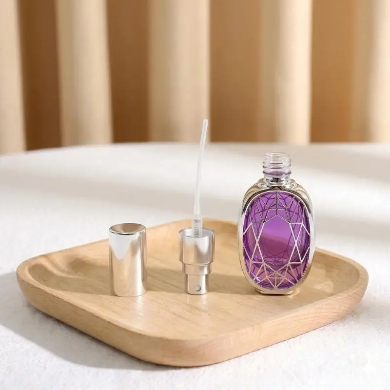 10ml Parfümflaschen, galvanisierte UV-beschichtete Pumpzerstäuber-Glasflaschen, tragbare, nachfüllbare Parfümflaschen für Reisen – Detail 5