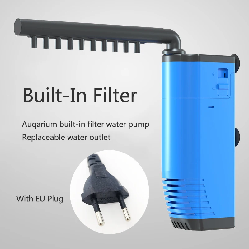 

220/240V Aquarium Fish Tank Built-in Filter Aeration Water Purifier Internal Submersible Pump Oxygenation Filter Pump For Fish