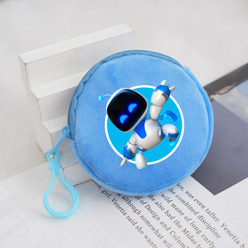 Astro Bot Coin Purse Cartoon Figure Printed Mini Round Keychain Wallet Student Supplies Storage Bag Kids Handbag Fashion Gift