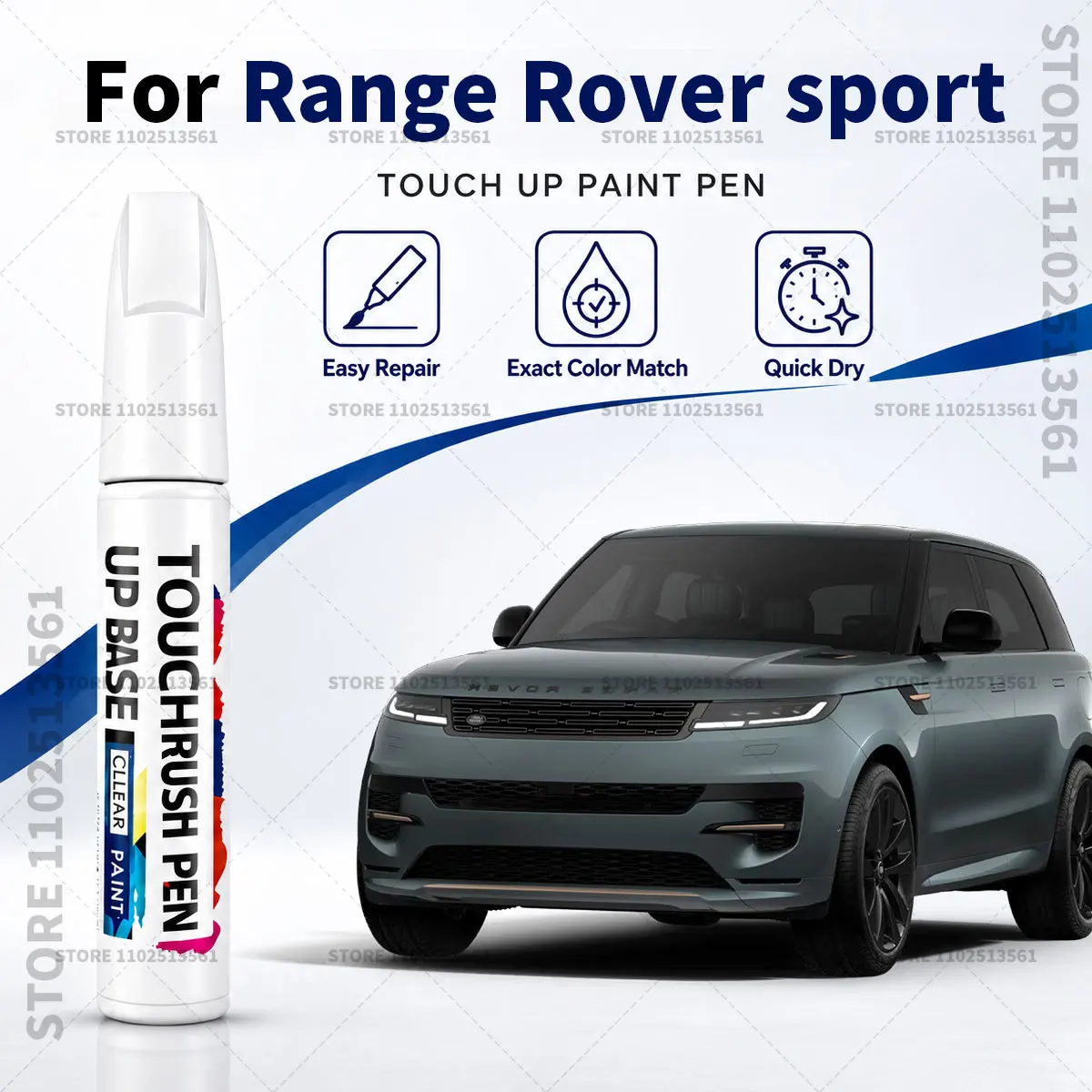 For Land Rover Range Rover Sport 2005-2025 L320 L494 Paint Repair Pen Touch Up Scratch Remover DIY Auto Accessories Black White