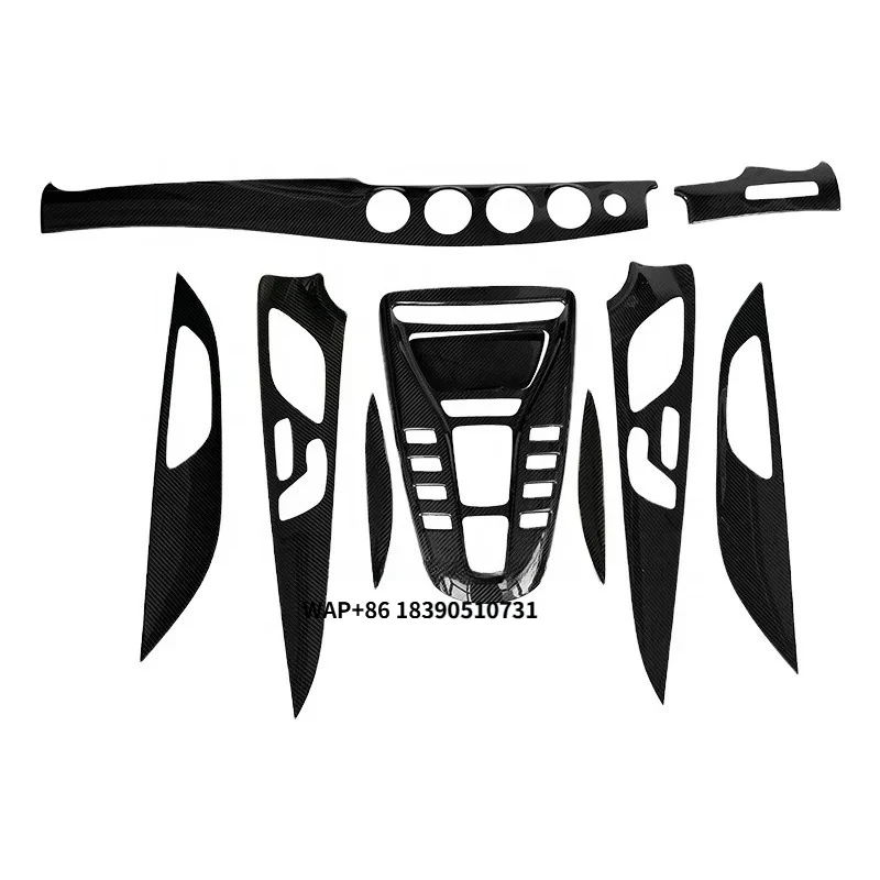 

RHD Dry Carbon Fiber Interior Trims Dash Kits Center Console Cover 11pcs for GT50 GT53 GT43 2020-2023