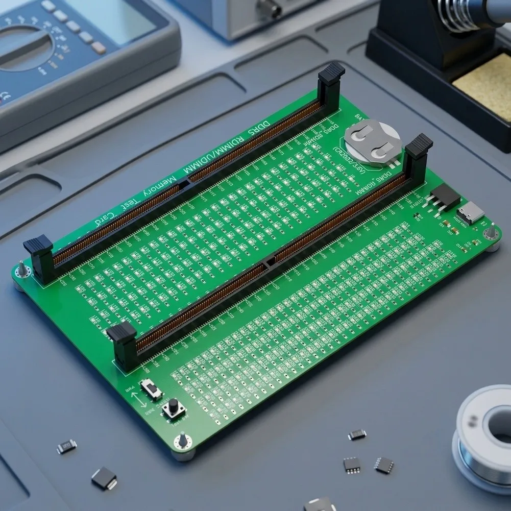 LED-Based DDR5 Tester Designed for Accurate Testing of For DIMM Modules Including Latency Timing and Signal Integrity