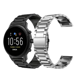 Titanium Metal Watchband Strap For Fossil Band GEN 6 5 5E 44mm GEN 5 LTE 45mm/Carlyle/Julianna HR 22mm Bracelet Luxury Wristband
