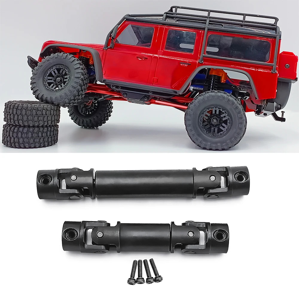 Mibidao-スチールトランスミッションドライブシャフトジョイント,TRX4-M,ブロンコディフェンダー,1:18 rcクローラー,カーモデルアップグレード部品,2個