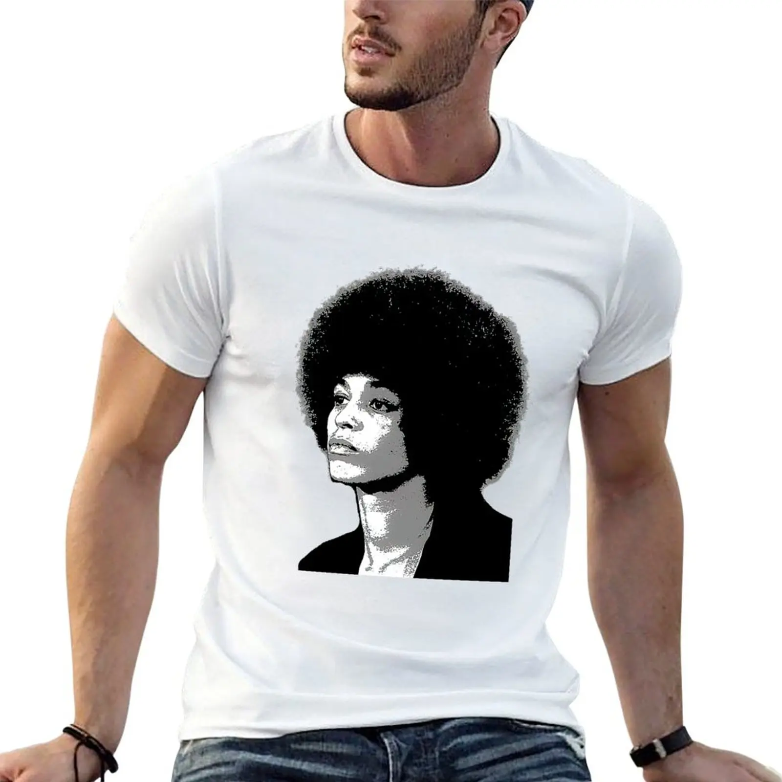 Angela Davies T-Shirt Anti-Fade Casual Tee Shirt