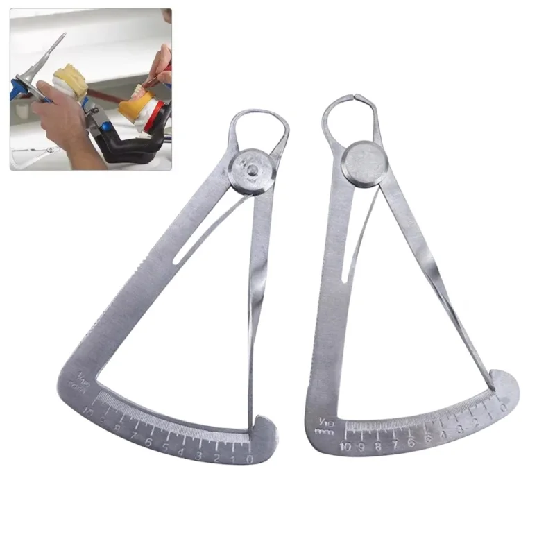 

1 шт. Измерительный калибр из нержавеющей стали для стоматологии, автоклавируемый, для измерения толщины воска/металла, профессиональный инструмент для стоматологов