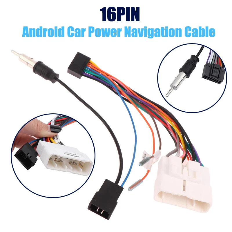 New Android Car Power Cable 16PIN Modified Line Adapter For Isuzu D-Max Harness Line Accessories