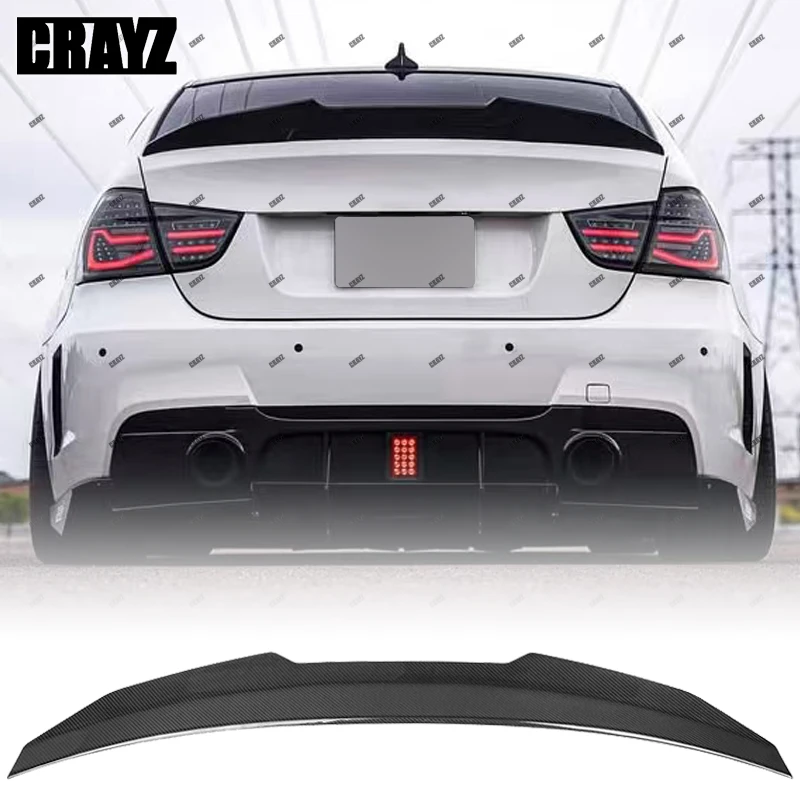 

For BMW 3 Series E90/E90 M3 PSM Style Glossy Black Carbon Fiber ABS Rear Spoiler Trunk Wing 2005 06 07 08 09 10 2011
