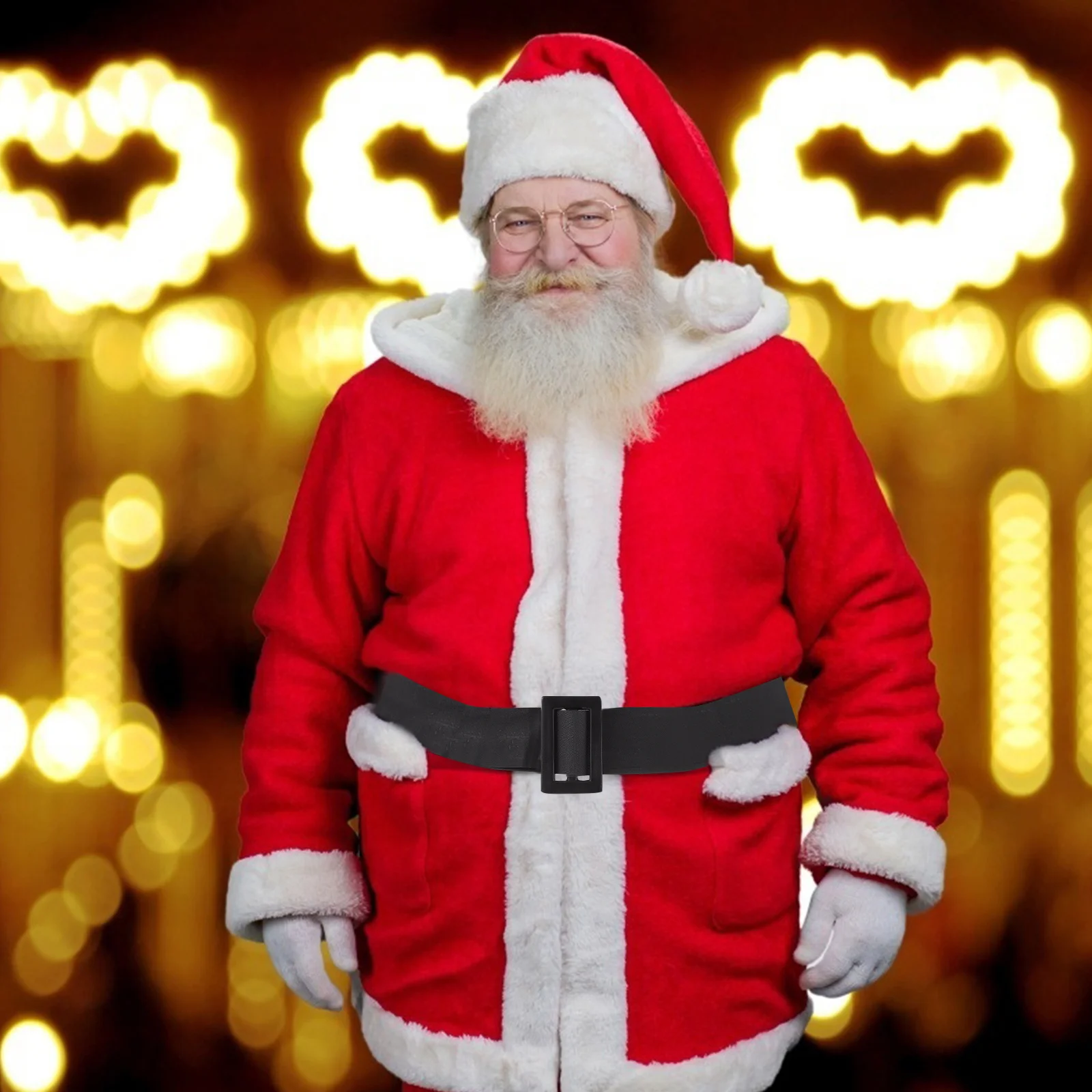 10 قطع من حزام سانتا لعيد الميلاد، حزام خصر ممتاز لإكسسوارات الملابس المزخرفة، ديكورات حزام خصر عيد الميلاد بنفسك #4