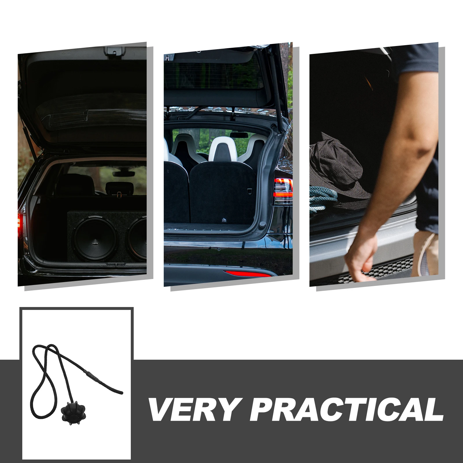 

Parcel Shelf String Car Rear Panel Lanyard Plastic Strap for Trunk Divider Lifting Rear Trunk Storage Tray Tie Cord
