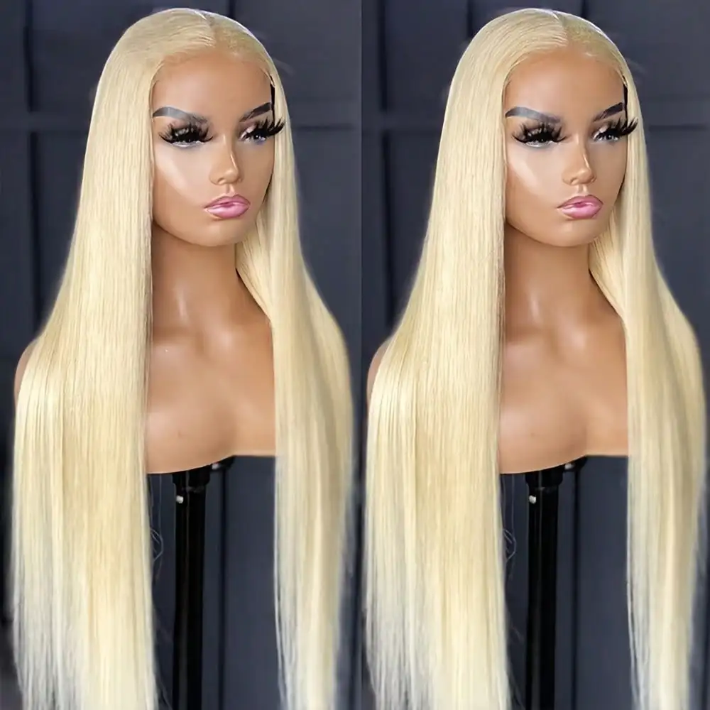 

613 Blonde Long Straight Synthetic Lace Front Wig 13x4 Hd Synthetic Lace Wigs Free Part Heat Resistant for Everyday Wear