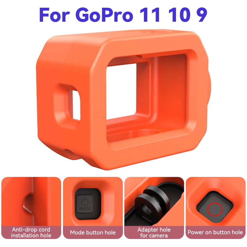 

Floaty Case for GoPro Hero 11 10 9 Action Camera Diving Floating Protective Cover With Handheld Stand For GoPro Accessories