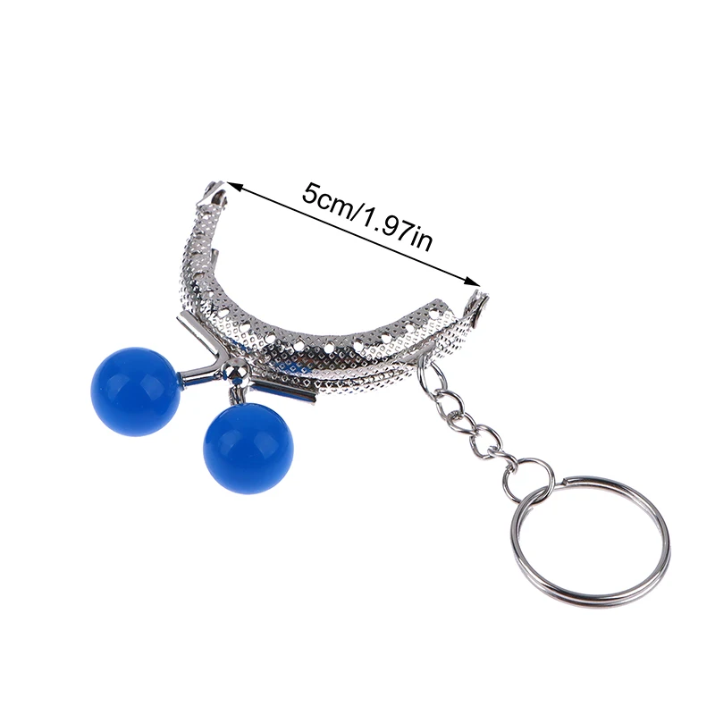 1Pcs Metal Coin Purse Frame For Bag With Key Ring Hardware Kiss Clasp To The Bag Wallet Clutch Bags Sew Accessories