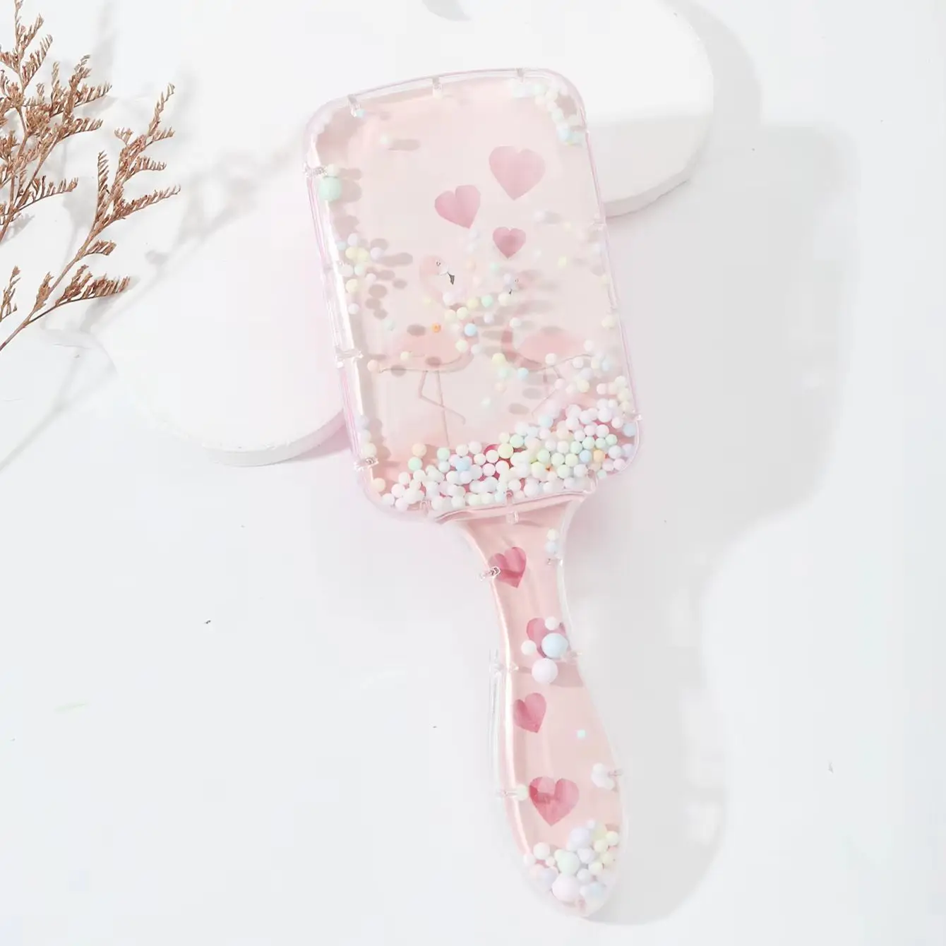 Cartoon transparent square straight hair comb, scalp massage and foam plastic comb For Hair Accessories view 2