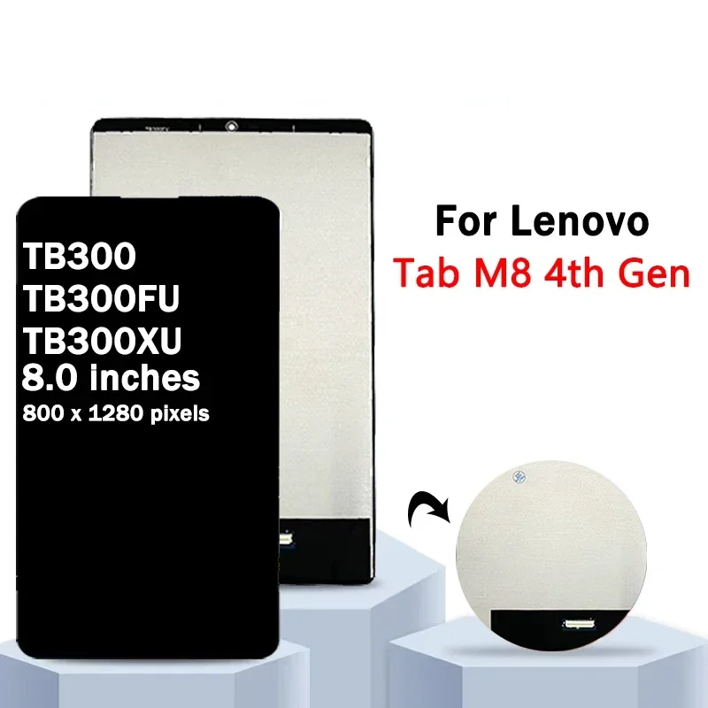 

8.0''inch IPS LCD For Lenovo Tab M8 4th Gen 2023 2024 TB-300 TB300FU TB300XU LCD Display Touch Screen Digitizer Assembly
