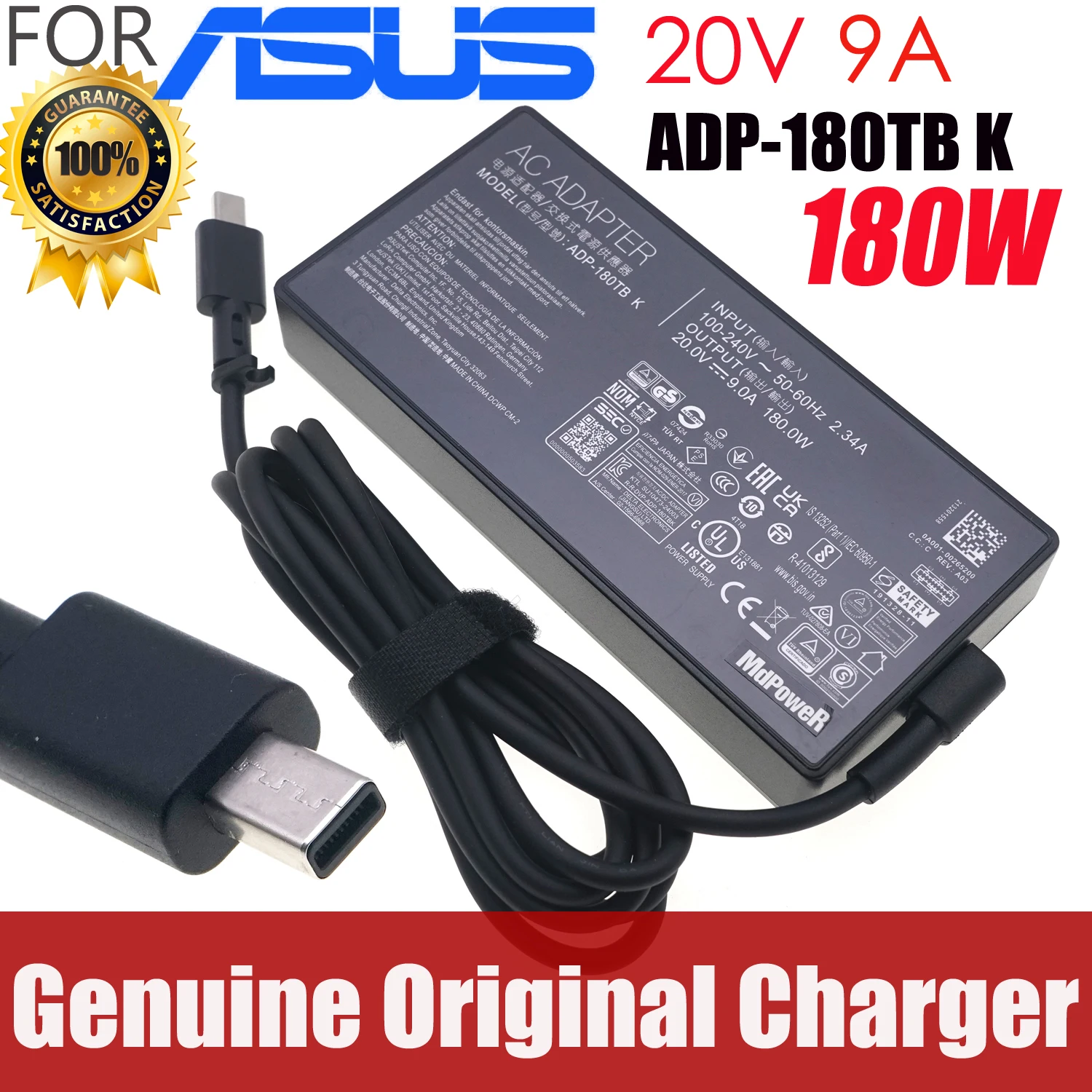 

Original A24-150P1A ADP-180TB K 20V 9A 7.5A180W AC Adapter Charger For ASUS V16 V3607VJ-RP097X A24-150P1A Laptop Power Supply
